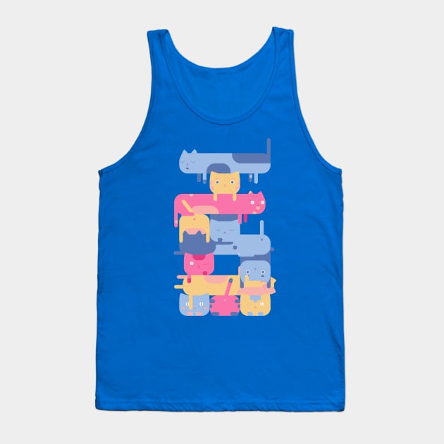 Stacked Cats Tank Top by BadOdds